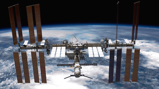 IN SPACE - MAY 29:  In this handout provided by National Aeronautics and Space Administration (NASA), back dropped by planet Earth the International Space Station (ISS) is seen from NASA space shuttle Endeavour after the station and shuttle began their post-undocking relative separation May 29, 2011 in space. After 20 years, 25 missions and more than 115 million miles in space, NASA space shuttle Endeavour is on the last leg of its final flight to the International Space Station before being retired and donated to the California Science Center in Los Angeles. Capt. Mark E. Kelly, U.S. Rep. Gabrielle Giffords' (D-AZ) husband, has lead mission STS-134 as it delivered the Express Logistics Carrier-3 (ELC-3) and the Alpha Magnetic Spectrometer (AMS-2) to the International Space Station. (Photo by NASA via Getty Images)